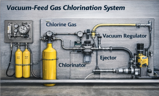 How a Vacuum-Feed Gas Chlorination System Works How a Vacuum-Feed Gas Chlorination System Works